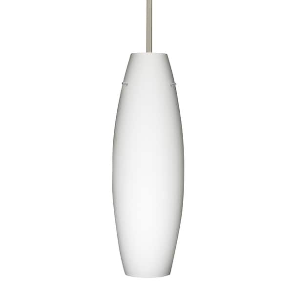 Besa Lighting Suzi 18 Stem Pendant, Opal Matte, Satin Nickel Finish, 1x150W Incandescent 1TT-412707-SN - main